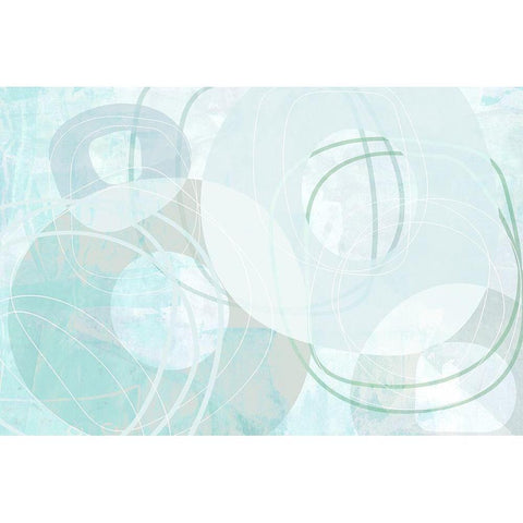 Orbital White Modern Wood Framed Art Print by Naskrent, Delores