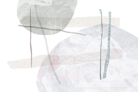 Enduring White Modern Wood Framed Art Print with Double Matting by Naskrent, Delores