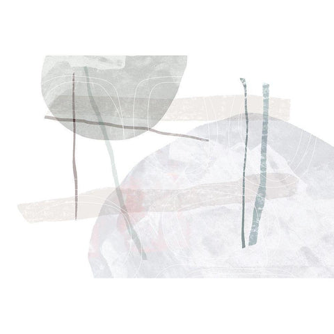 Enduring Black Modern Wood Framed Art Print with Double Matting by Naskrent, Delores