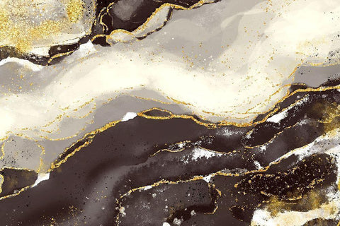 Bisque Glimmer White Modern Wood Framed Art Print with Double Matting by Naskrent, Delores