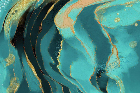 Jade Radiance White Modern Wood Framed Art Print with Double Matting by Naskrent, Delores