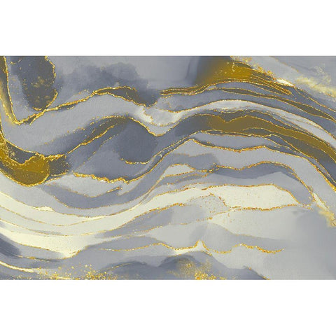 Ivory Glitz Black Modern Wood Framed Art Print by Naskrent, Delores