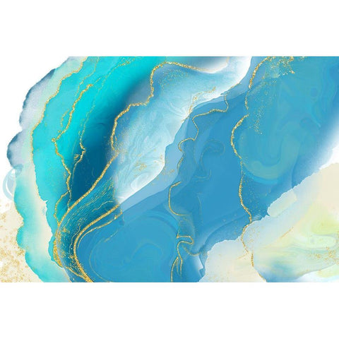 Luminous Sea White Modern Wood Framed Art Print by Naskrent, Delores