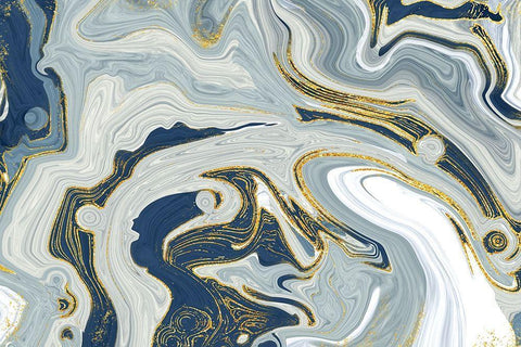 Marble Heaven White Modern Wood Framed Art Print with Double Matting by Naskrent, Delores