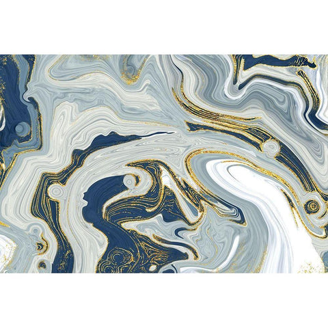 Marble Heaven Black Modern Wood Framed Art Print by Naskrent, Delores