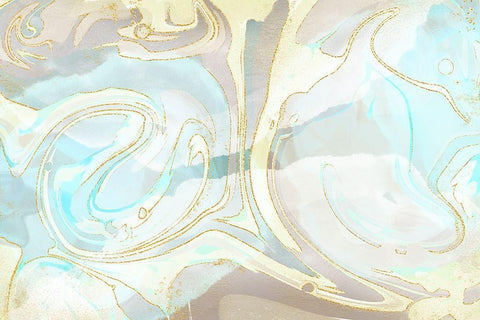 Lake Murray Blue White Modern Wood Framed Art Print with Double Matting by Naskrent, Delores