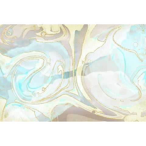 Lake Murray Blue Black Modern Wood Framed Art Print by Naskrent, Delores