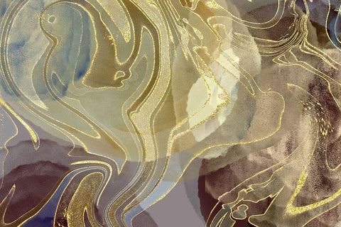 Mink Tan White Modern Wood Framed Art Print with Double Matting by Naskrent, Delores