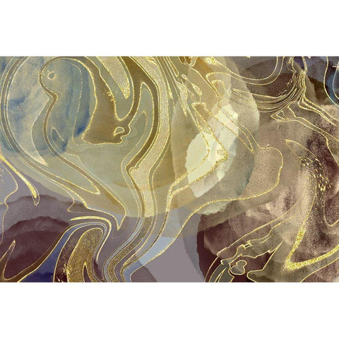 Mink Tan Black Modern Wood Framed Art Print with Double Matting by Naskrent, Delores