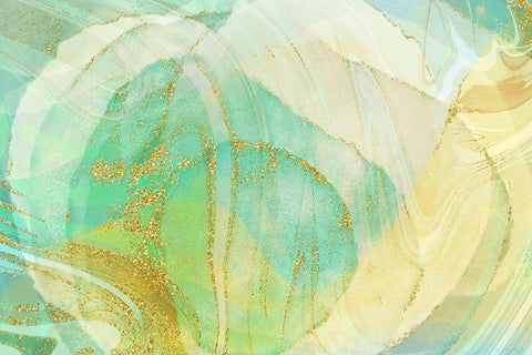 Foamy Lime White Modern Wood Framed Art Print with Double Matting by Naskrent, Delores