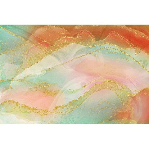 Southern Evening White Modern Wood Framed Art Print by Naskrent, Delores