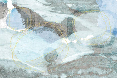 Smoky Slate White Modern Wood Framed Art Print with Double Matting by Naskrent, Delores