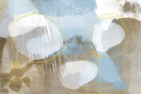 Gentle Ashes White Modern Wood Framed Art Print with Double Matting by Naskrent, Delores