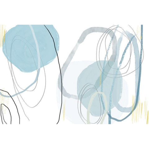 Down Rush White Modern Wood Framed Art Print by Naskrent, Delores