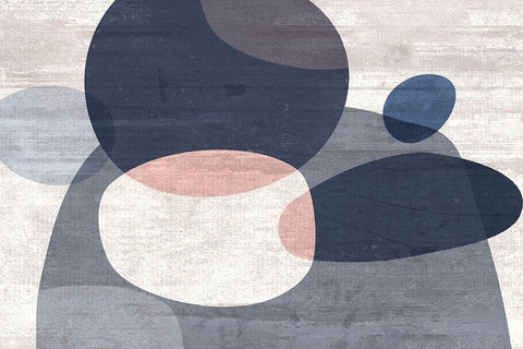 Plaster Tangle White Modern Wood Framed Art Print with Double Matting by Naskrent, Delores