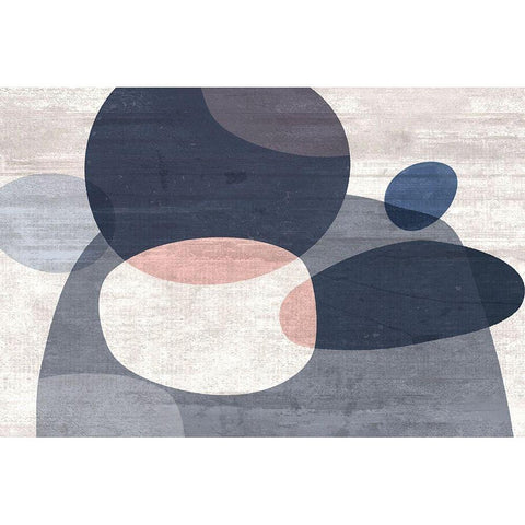 Plaster Tangle Black Modern Wood Framed Art Print by Naskrent, Delores