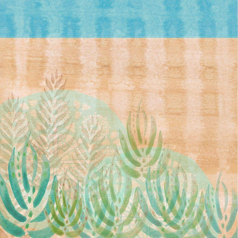 Palm Leaves at Alvor Gold Ornate Wood Framed Art Print with Double Matting by Kouta, Flora