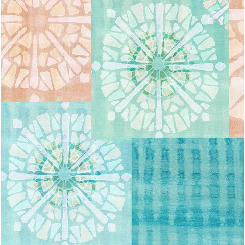 Mosaic Sundials Black Modern Wood Framed Art Print by Kouta, Flora