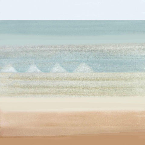 Winter morning at Stone Bay White Modern Wood Framed Art Print with Double Matting by Kouta, Flora