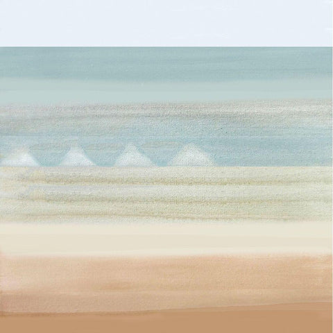 Winter morning at Stone Bay Gold Ornate Wood Framed Art Print with Double Matting by Kouta, Flora