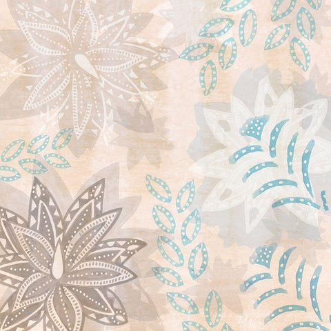 Blue Agave White Modern Wood Framed Art Print with Double Matting by Kouta, Flora