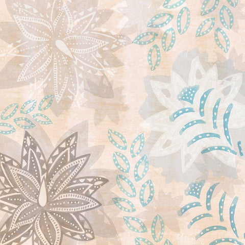 Blue Agave Gold Ornate Wood Framed Art Print with Double Matting by Kouta, Flora