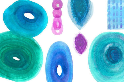 Ocean Jewels III Black Ornate Wood Framed Art Print with Double Matting by Kouta, Flora