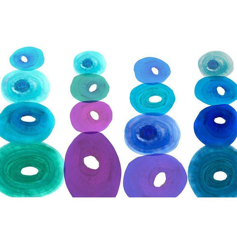 Ocean Jewels IV Gold Ornate Wood Framed Art Print with Double Matting by Kouta, Flora