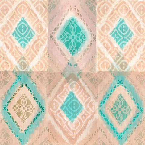 Marrakesh Diamonds I Black Modern Wood Framed Art Print by Kouta, Flora