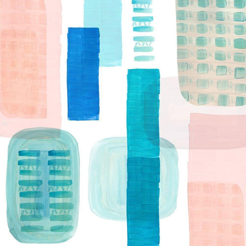 Floating I White Modern Wood Framed Art Print with Double Matting by Kouta, Flora