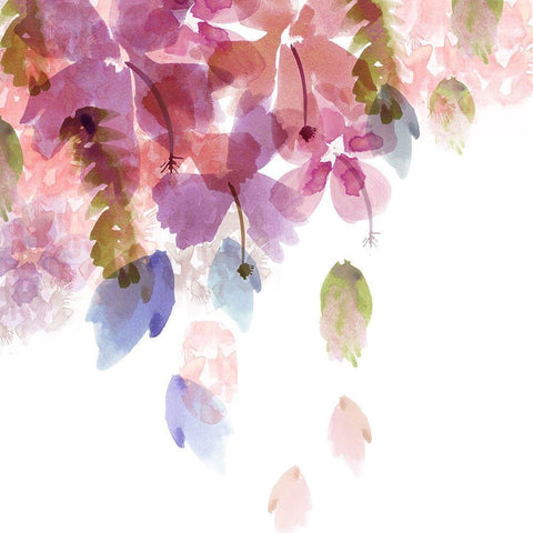 Fallig Blossom III White Modern Wood Framed Art Print by Kouta, Flora