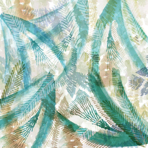 Ocean Garden I White Modern Wood Framed Art Print by Kouta, Flora