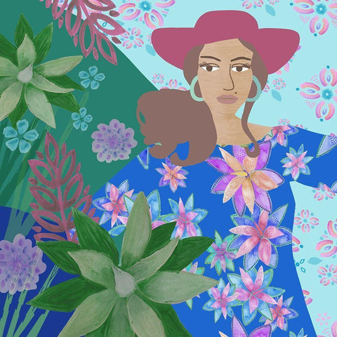 Sunday Afternoon III Gold Ornate Wood Framed Art Print with Double Matting by Kouta, Flora