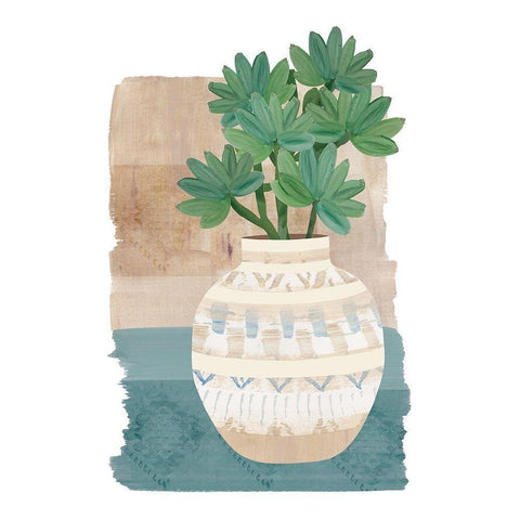 Florero Viejo I White Modern Wood Framed Art Print by Kouta, Flora