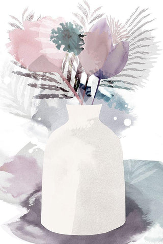 After the Rain IV White Modern Wood Framed Art Print with Double Matting by Kouta, Flora