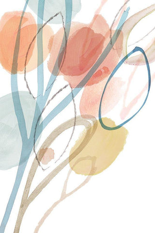 Angeline II White Modern Wood Framed Art Print with Double Matting by Kouta, Flora