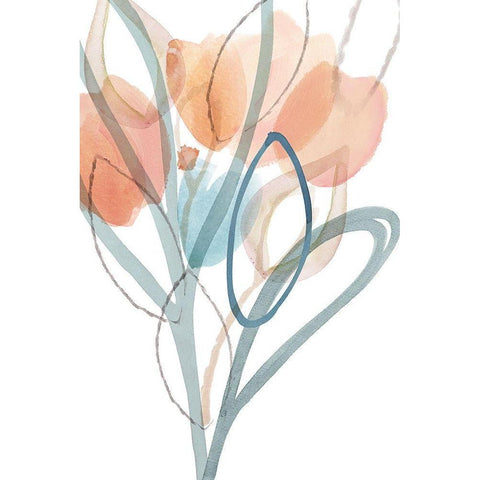 Angeline III White Modern Wood Framed Art Print by Kouta, Flora