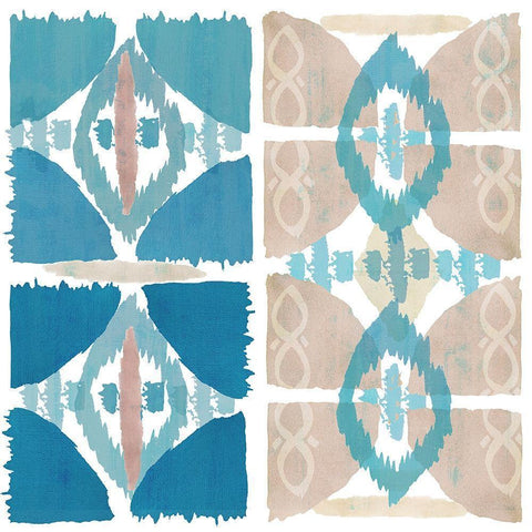 Denim Ikat II Black Modern Wood Framed Art Print with Double Matting by Kouta, Flora