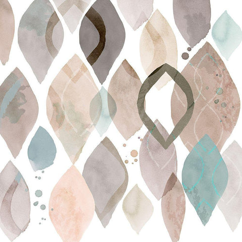 Water Colours III White Modern Wood Framed Art Print by Kouta, Flora