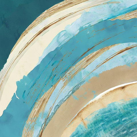 Making Waves I White Modern Wood Framed Art Print by Kouta, Flora