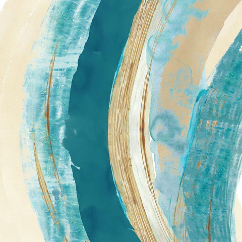 Making Waves II White Modern Wood Framed Art Print by Kouta, Flora