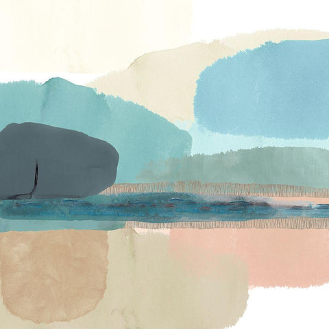 Thirlmere I White Modern Wood Framed Art Print by Kouta, Flora