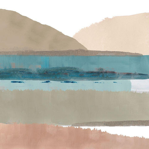 Thirlmere II White Modern Wood Framed Art Print by Kouta, Flora