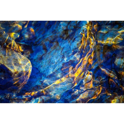 Blue Velvet Black Modern Wood Framed Art Print by Cooper, Helena