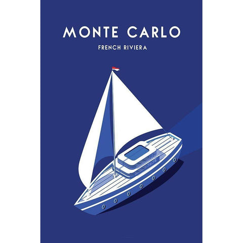 montecarlo White Modern Wood Framed Art Print by ARCTIC FRAME