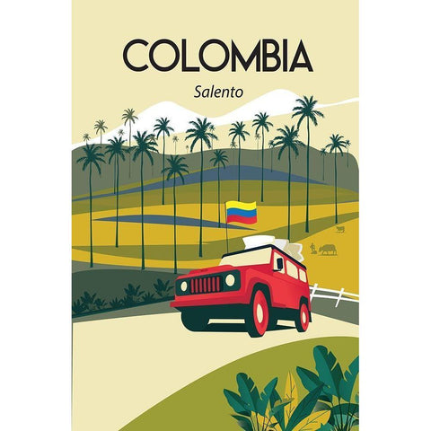 colombia White Modern Wood Framed Art Print by ARCTIC FRAME