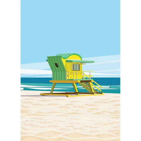 dipsouth-beach White Modern Wood Framed Art Print by ARCTIC FRAME