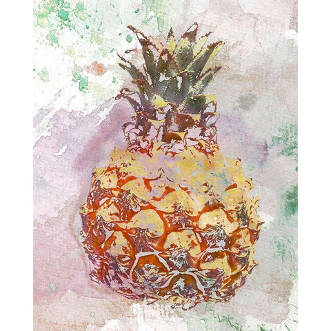 Ananas III White Modern Wood Framed Art Print by Aryai, Sia