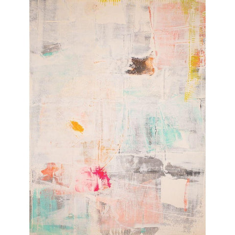 Mosaic I White Modern Wood Framed Art Print by Aryai, Sia