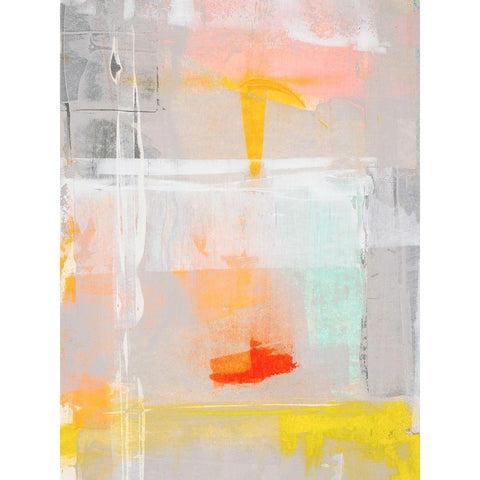 Mosaic III White Modern Wood Framed Art Print by Aryai, Sia